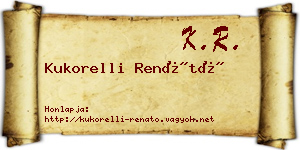 Kukorelli Renátó névjegykártya