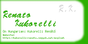 renato kukorelli business card