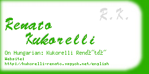 renato kukorelli business card